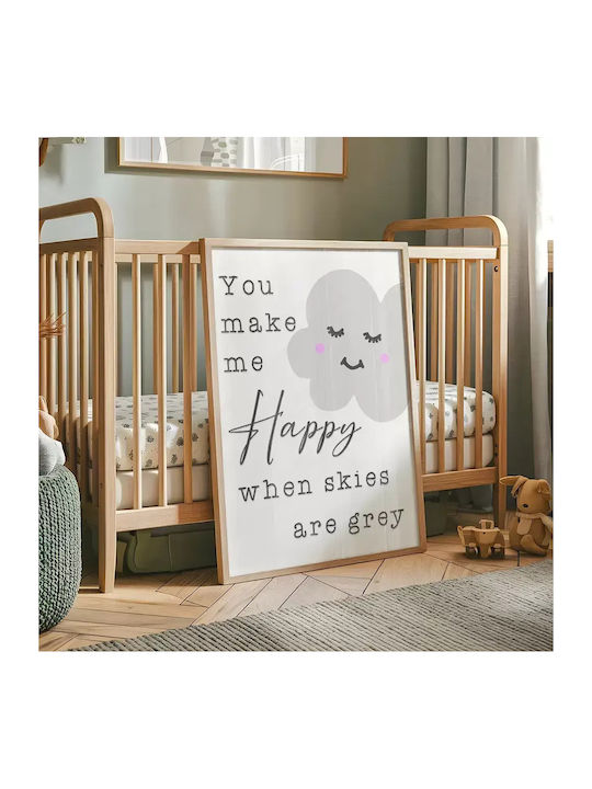 Kinderposter You Make Me Happy 50x40cm