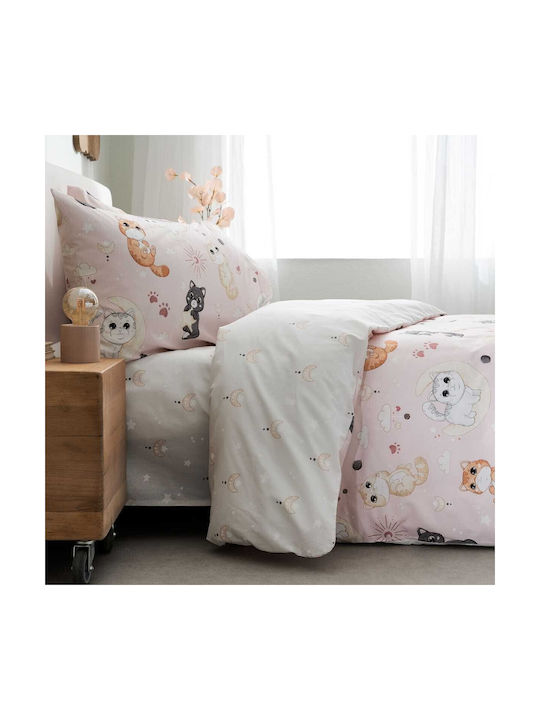 Vesta Home Σετ Μονά Kitty Ροζ - Μωβ 175x255cm