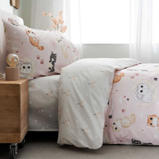 Vesta Home Σετ Μονά Kitty Ροζ - Μωβ 175x255cm