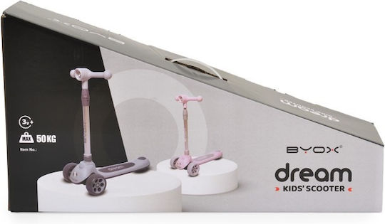 Byox Kids Scooter Foldable 3-Wheel Pink