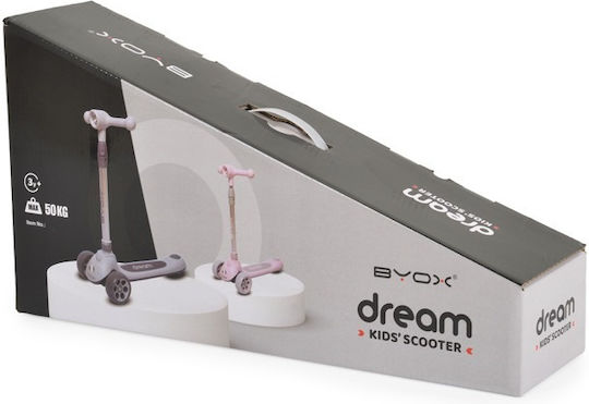 Byox Kids Scooter Foldable 3-Wheel Pink
