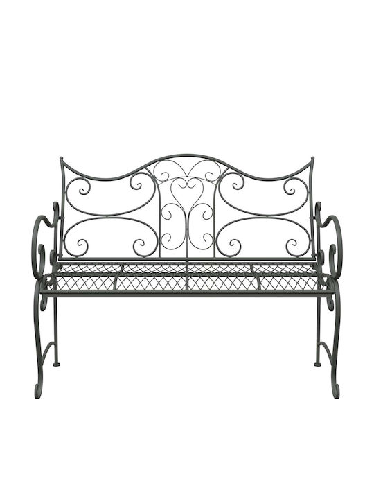 Bancă De Exterior Metalică Gri 114x56.5x90cm