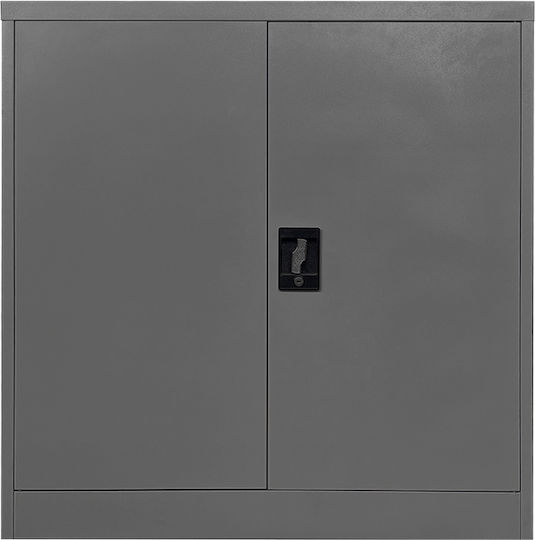 Doppelflügeliger Außenschrank Armon Metallisch 90x45x90cm