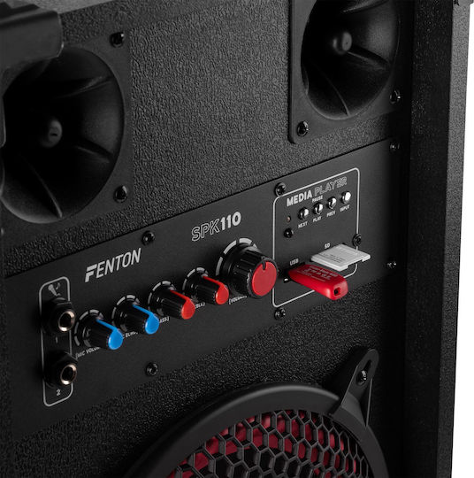 Fenton SPK-110 Set with Active PA Speaker 600W with 10" Woofer 27x58.5x34cm