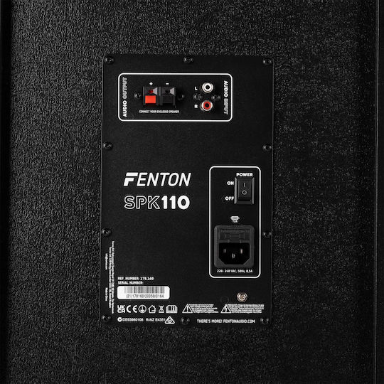 Fenton SPK-110 Set with Active PA Speaker 600W with 10" Woofer 27x58.5x34cm