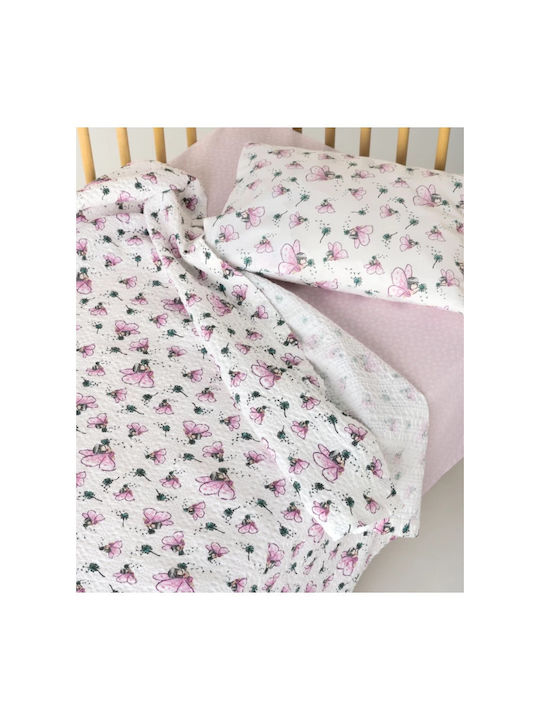 Kentia Cot Cot Blanket Alima Cotton Multicolour 100x140cm