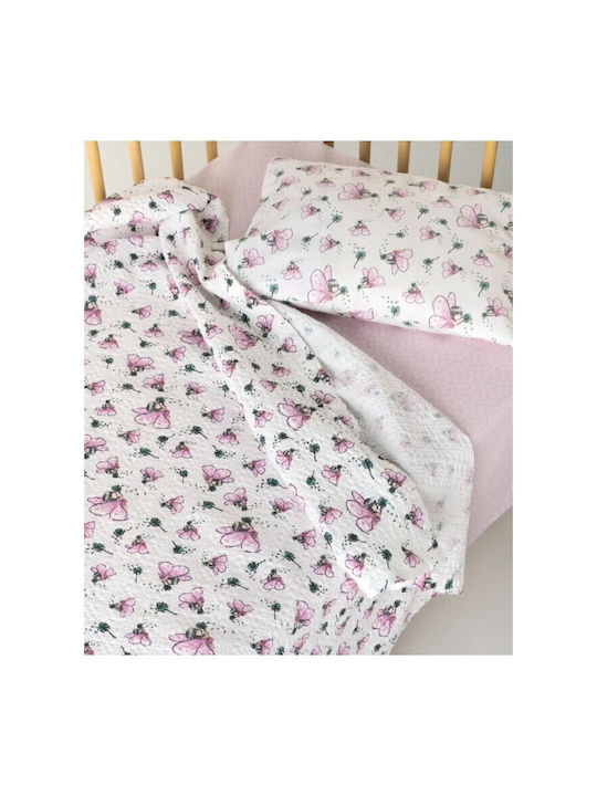Kentia Cot Cot Blanket Alima Cotton Multicolour 100x140cm