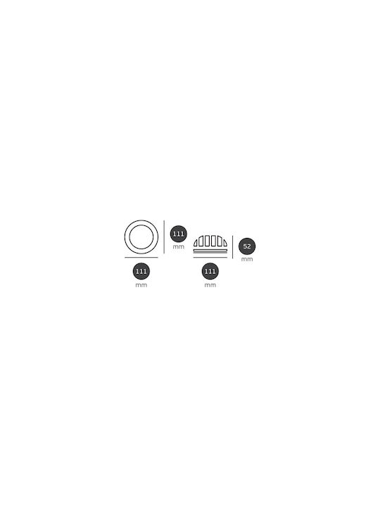 VK Lighting Recessed Spot with Built-in LED and Warm White Light 40x40cm VK Lighting Recessed Spot with Built-in LED and Warm White Light 40x40cm
