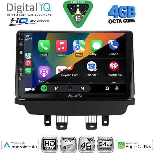 Digital IQ Ηχοσύστημα Αυτοκινήτου για Mazda 2 2014-2023 (Bluetooth/USB/WiFi/GPS/Apple-Carplay/Android-Auto) με Οθόνη Αφής 9"