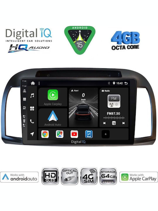 Digital IQ Car Audio System for Nissan Navara 2016 with Touch Screen 10" Bluetooth USB Wi-Fi GPS Apple CarPlay Android Auto