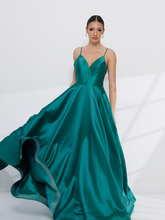Summer Maxi Dress for Wedding / Christening Satin Elegant
