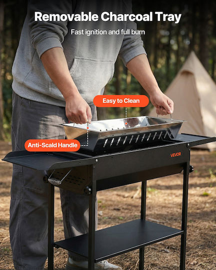 Vevor Tragbare Holzkohlegrill 75x75cm