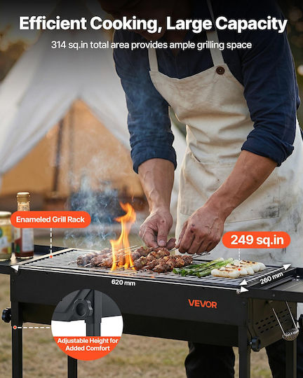 Vevor Tragbare Holzkohlegrill 75x75cm
