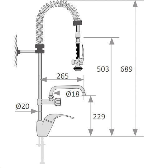 Caff S.L. Mini Sprinkler Height 26.5cm