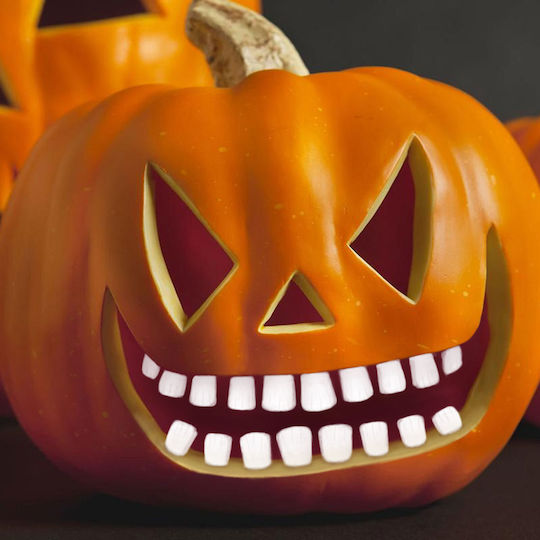 Αποκριάτικη Κολοκύθα Πορτοκαλί για Halloween από Πλαστικό 18τμχ