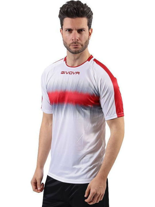 Sportliches T-Shirt Weiß/Rot