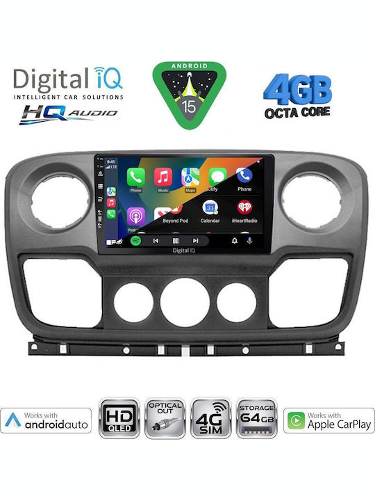 Digital IQ Car Audio System for Nissan Micra 2017 (Bluetooth/USB/WiFi/GPS/Apple CarPlay/Android Auto) with 9" Touch Screen