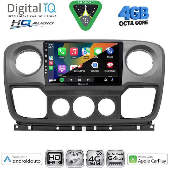 Digital IQ Car Audio System for Nissan Micra 2017 (Bluetooth/USB/WiFi/GPS/Apple CarPlay/Android Auto) with 9" Touch Screen