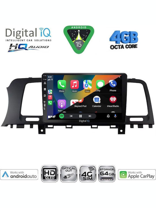 Digital IQ Car Audio System for Nissan Murano 2007-2014 Bluetooth USB WiFi GPS Apple CarPlay Android Auto with 9" Touch Screen