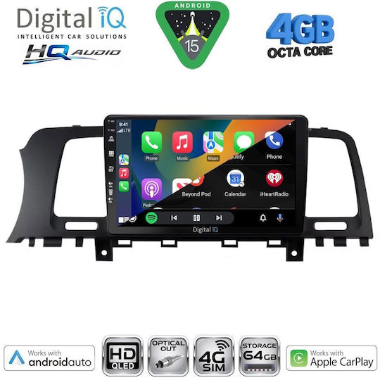 Digital IQ Car Audio System for Nissan Murano 2007-2014 Bluetooth USB WiFi GPS Apple CarPlay Android Auto with 9" Touch Screen