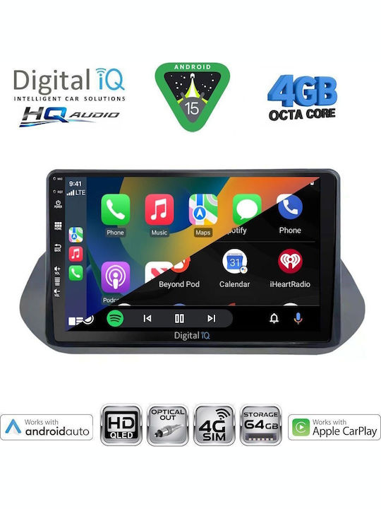 Digital IQ Car Audio System for Nissan Qashqai 2021 Bluetooth USB WiFi GPS Apple CarPlay Android Auto with 10" Touch Screen