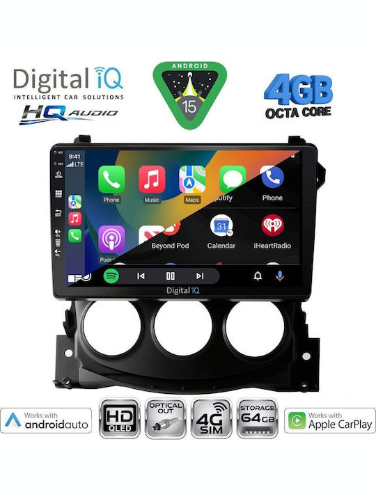 Digital IQ Car Audio System for Nissan 370Z 2009-2012 Bluetooth USB WiFi GPS Apple CarPlay Android Auto with 9" Touch Screen
