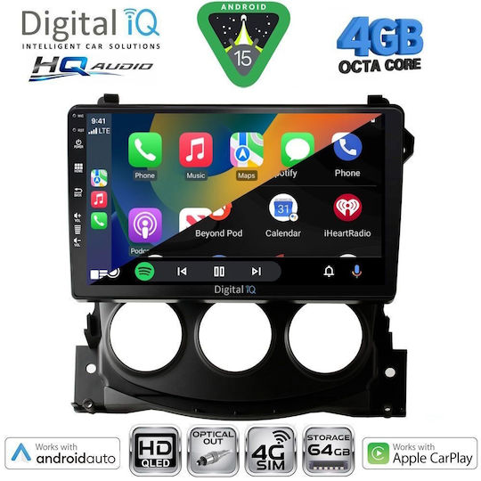 Digital IQ Ηχοσύστημα Αυτοκινήτου για Nissan 370Z 2009-2012 (Bluetooth/USB/WiFi/GPS/Apple-Carplay/Android-Auto) με Οθόνη Αφής 9"