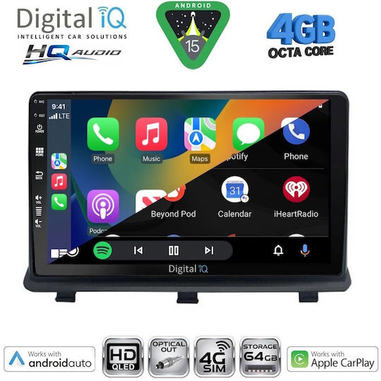Digital IQ Car Audio System for Opel Antara 2006-2016 (Bluetooth/USB/WiFi/GPS/Apple CarPlay/Android Auto) with 9" Touch Screen
