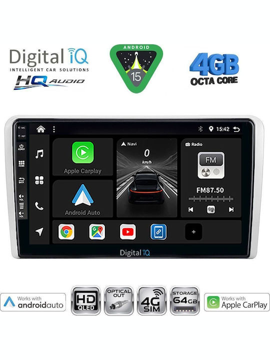 Digital IQ Car Audio System for Opel Antara 2006-2016 (Bluetooth/USB/WiFi/GPS/Apple CarPlay/Android Auto) with 9" Touch Screen