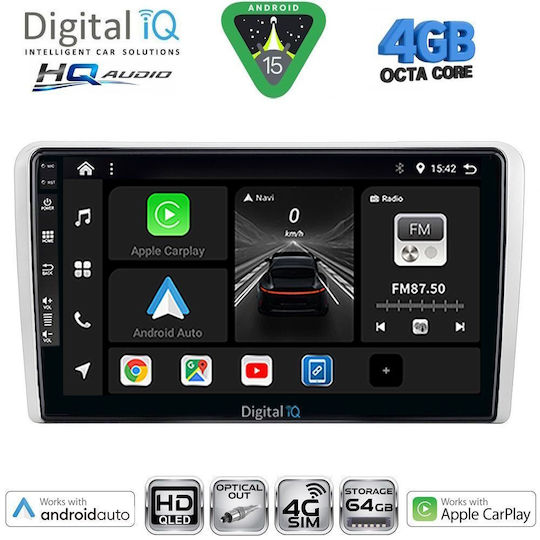 Digital IQ Car Audio System for Opel Antara 2006-2016 (Bluetooth/USB/WiFi/GPS/Apple CarPlay/Android Auto) with 9" Touch Screen