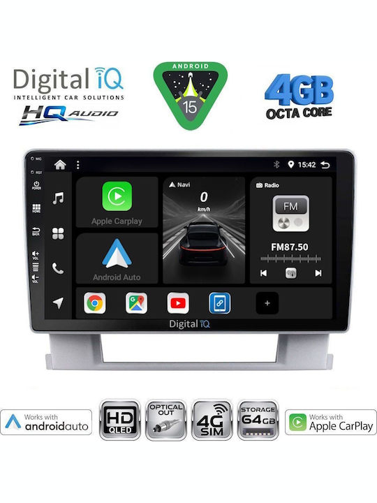 Digital IQ Car Audio System for Opel Antara 2006-2016 (Bluetooth/USB/WiFi/GPS/Apple CarPlay/Android Auto) with 9" Touch Screen