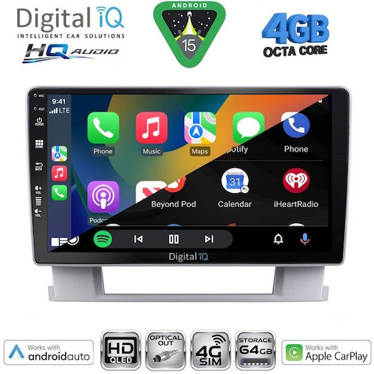 Digital IQ Car Audio System for Opel Astra 2010-2015 Bluetooth USB Wi-Fi GPS Apple CarPlay Android Auto CD with 9 Inch Touch Screen DIGITAL IQ BXK 19482 CPAA