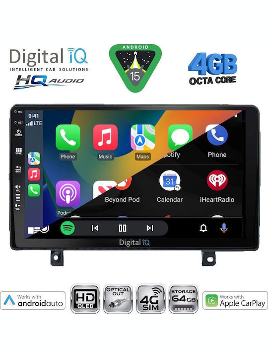 Digital IQ Auto-Audiosystem für Opel Astra 2004-2010 mit Touchscreen 9" Bluetooth USB WiFi GPS Apple CarPlay Android Auto