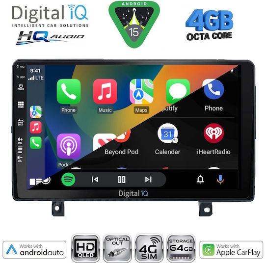 Digital IQ Автомобилна Аудио Система За Opel Astra 2004-2010 (Bluetooth/USB/Вграден Wi-Fi/GPS/Apple CarPlay/Android Auto) С Touch Screen 9"