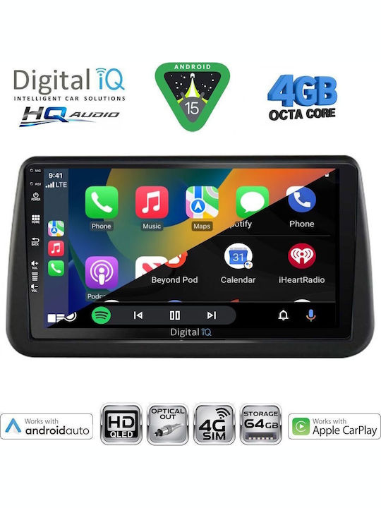 Digital IQ Car Audio System for Opel Meriva 2010-2017 Bluetooth USB WiFi GPS Apple CarPlay Android Auto with 9" Touch Screen