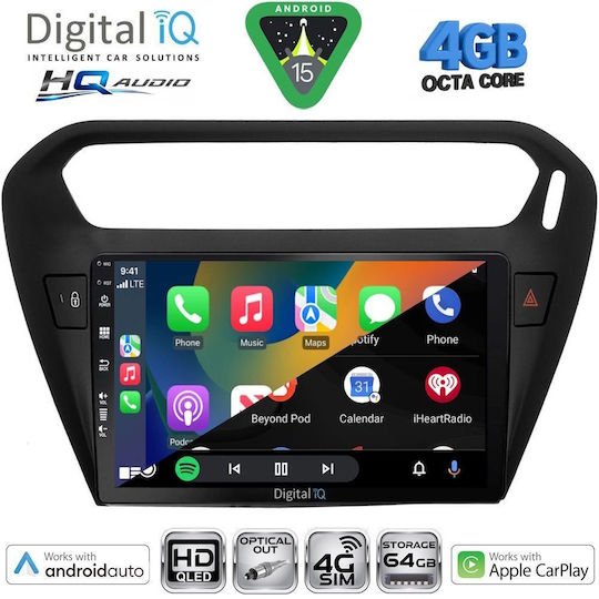 Digital IQ Sistem Audio Auto 2001-2005 Bluetooth USB Wi-Fi GPS Apple CarPlay Android Auto cu Ecran Tactil 9"