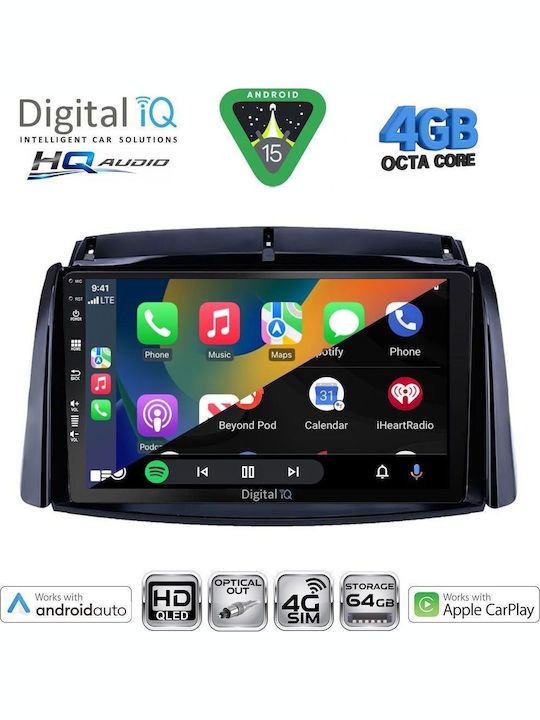 Digital IQ Car Audio System for Renault Kangoo 2010-2021 (Bluetooth/USB/WiFi/GPS/Apple CarPlay/Android Auto) with 9" Touch Screen