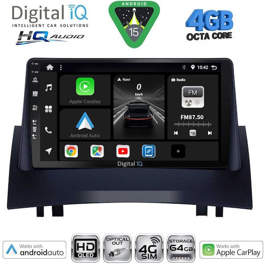 Digital IQ Ηχοσύστημα Αυτοκινήτου για Renault Kangoo 2010-2021 (Bluetooth/USB/WiFi/GPS/Apple-Carplay/Android-Auto) με Οθόνη Αφής 9"