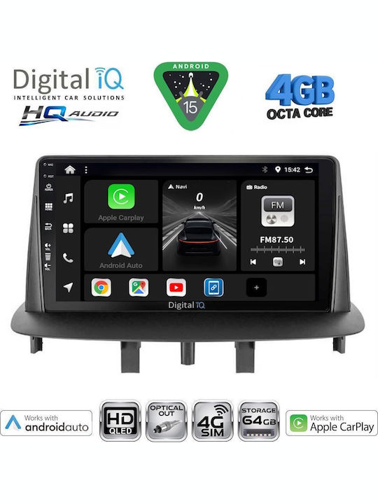 Digital IQ Car Audio System for Renault Kangoo 2010-2021 (Bluetooth/USB/WiFi/GPS/Apple CarPlay/Android Auto) with 9" Touch Screen