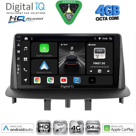Digital IQ Ηχοσύστημα Αυτοκινήτου για Renault Kangoo 2010-2021 (Bluetooth/USB/WiFi/GPS/Apple-Carplay/Android-Auto) με Οθόνη Αφής 9"
