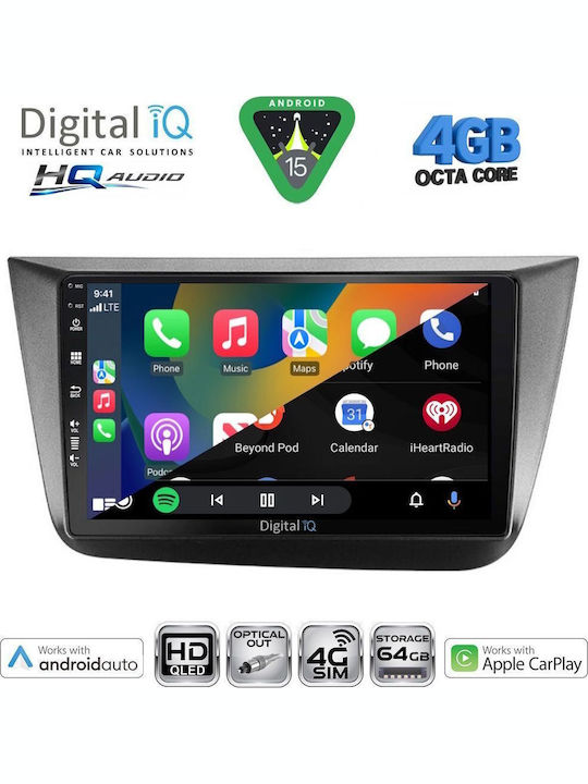 Digital IQ Car Audio System for Seat Ateca 2017 (Bluetooth/USB/WiFi/GPS/Apple CarPlay/Android Auto) with 9" Touch Screen