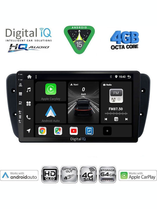 Digital IQ Car Audio System for Seat Ateca 2017 (Bluetooth/USB/WiFi/GPS/Apple CarPlay/Android Auto) with 9" Touch Screen