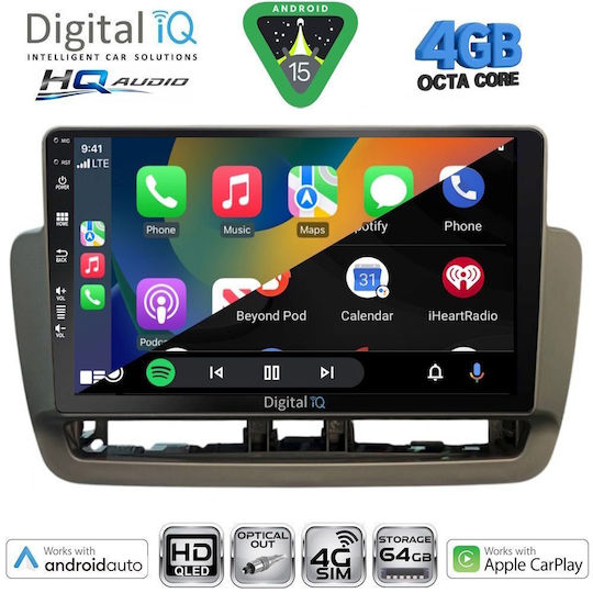 Digital IQ Ηχοσύστημα Αυτοκινήτου για Seat Ibiza 2012-2015 (Bluetooth/USB/WiFi/GPS/Apple-Carplay/Android-Auto) με Οθόνη Αφής 9"