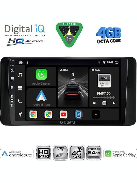 Digital IQ Car Audio System for Skoda Fabia 2008-2014 Bluetooth USB WiFi GPS Apple CarPlay Android Auto with 10" Touch Screen