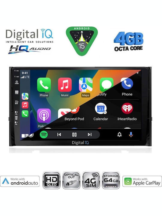 Digital IQ Car Audio System for Skoda Karoq / Kodiaq 2016 with Clima (Bluetooth/USB/WiFi/GPS/Apple CarPlay/Android Auto) with 10" Touch Screen
