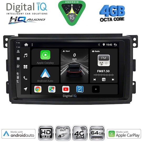 Digital IQ Ηχοσύστημα Αυτοκινήτου για Skoda Yeti 2014-2018 με Clima (Bluetooth/USB/WiFi/GPS/Apple-Carplay/Android-Auto) με Οθόνη Αφής 10"