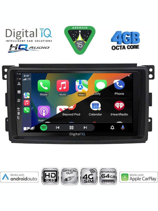 Digital IQ Car Audio System for Skoda Yeti 2014-2018 with Clima (Bluetooth/USB/WiFi/GPS/Apple CarPlay/Android Auto) with 10" Touch Screen