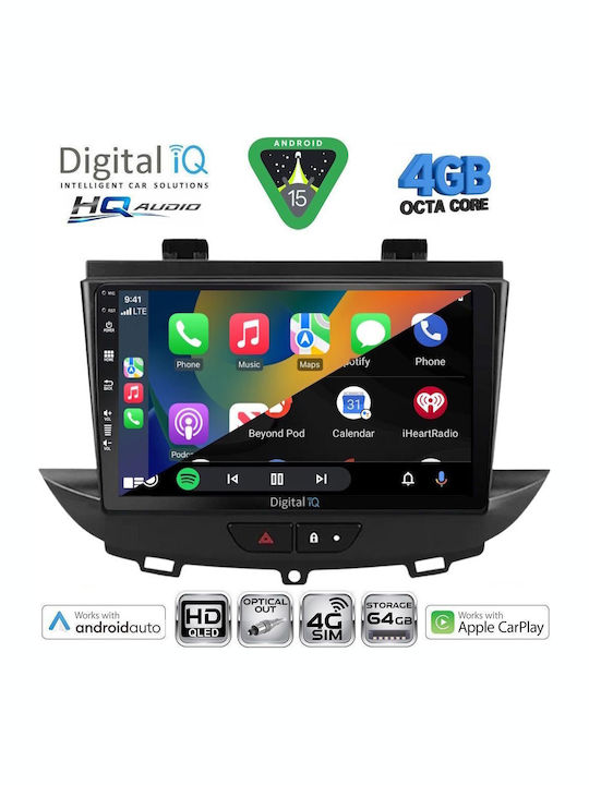 Digital IQ Auto-Audiosysteme Für Opel Crossland / Grandland 2017 Mit Touchscreen 9" Bluetooth USB WiFi GPS Apple CarPlay Android Auto