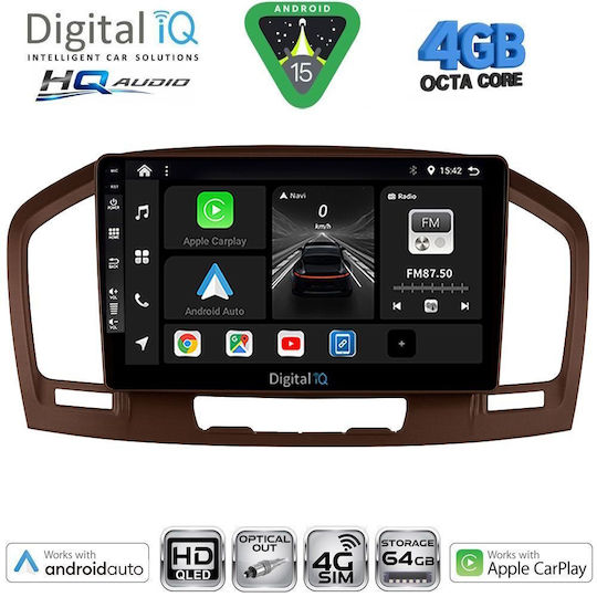 Digital IQ Ηχοσύστημα Αυτοκινήτου για Opel Crossland / Grandland 2017 (Bluetooth/USB/WiFi/GPS/Apple-Carplay/Android-Auto) με Οθόνη Αφής 9"