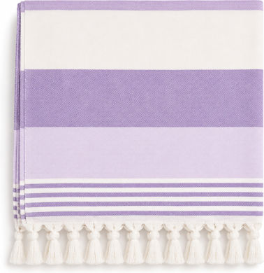 Morena Spain Purple Beach Towel with Fringes 100x173cm SM-MATI-26TW-PURPLE